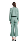 Xena Linen Cropped Jacket in Light Green