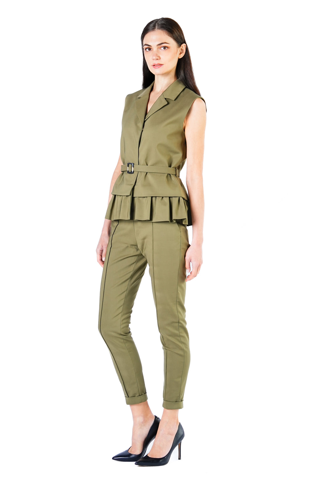 Jojo Stretch Matte Suiting Trench