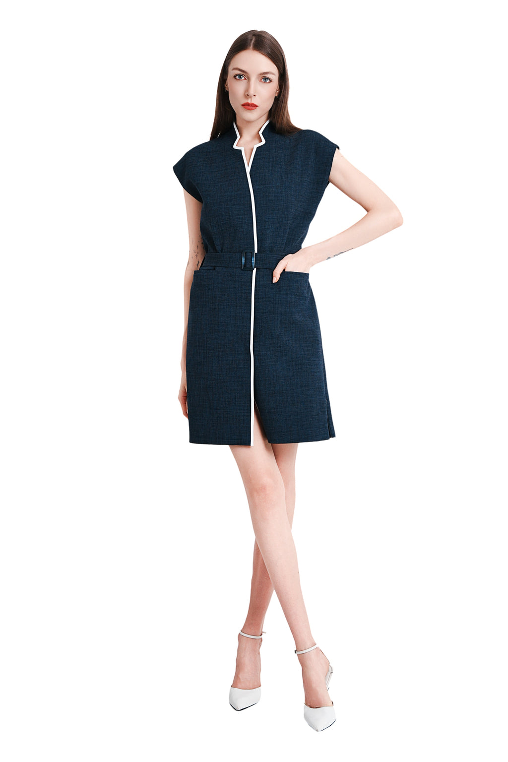 Cosette Linen Trench Dress