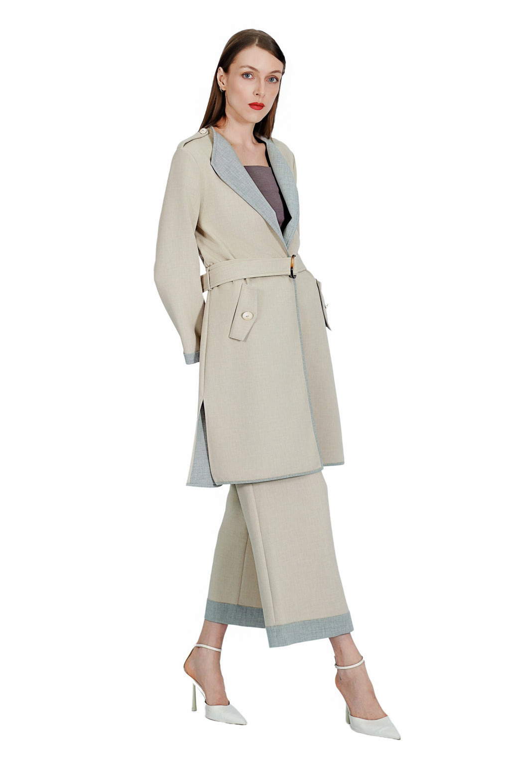 Celestine Two-Toned Trench