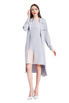 Sohila Silk Crepe Maxi Trench Coat