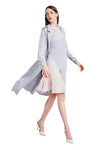 Sohila Silk Crepe Maxi Trench Coat