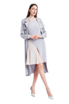 Sohila Silk Crepe Maxi Trench Coat
