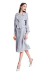 Sohila Silk Crepe Maxi Trench Coat