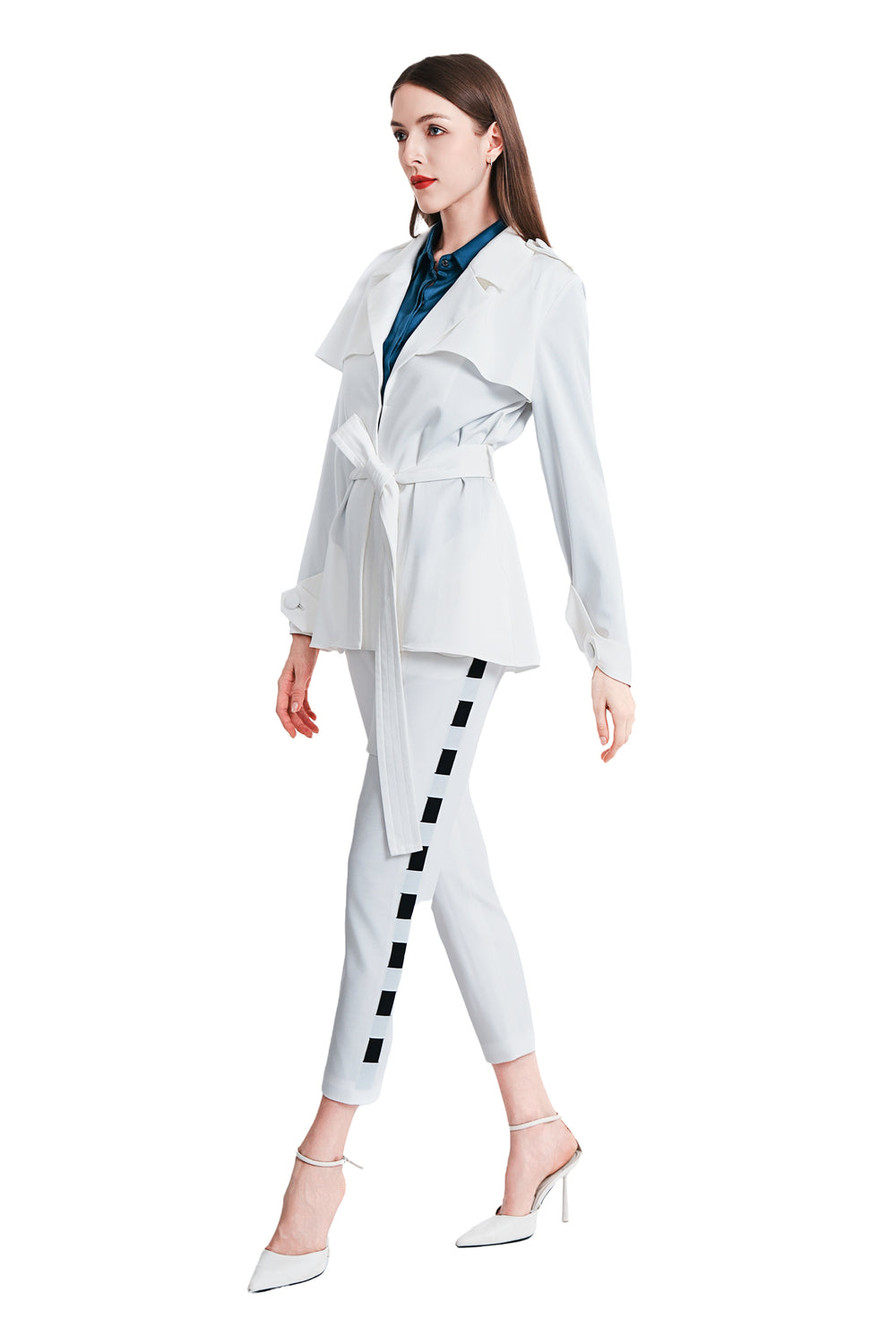 Sohila Satine Mid-Length Trench