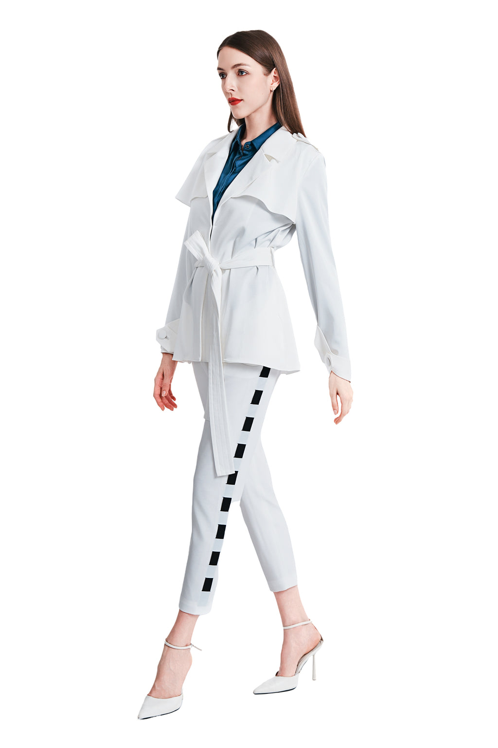 Sohila Satine Mid-Length Trench