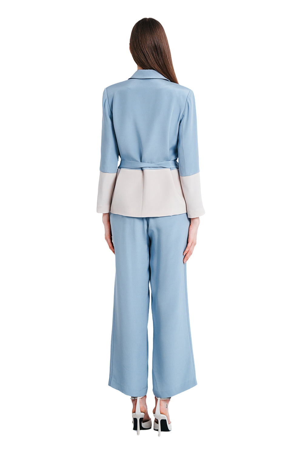 Jovanni 2-toned Silk Crepe Blazer