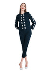 Cavon Ribbon Linen Jacket in Navy