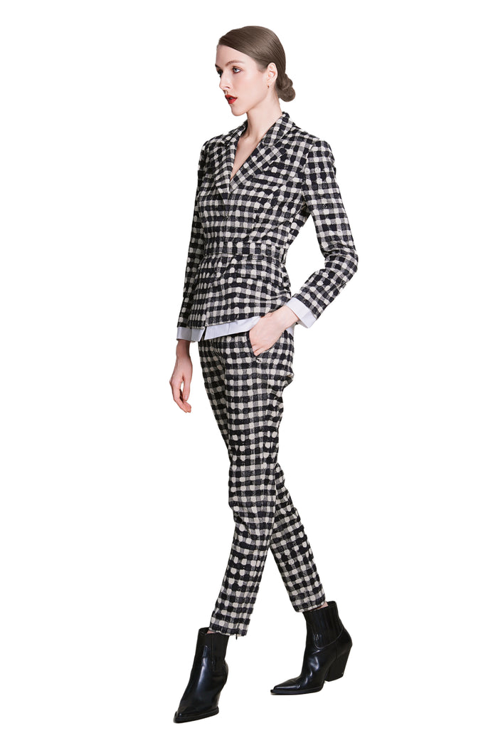 Jadina Pants in Checkered Jacquard