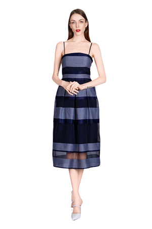 Rosita Silk Organza Dress with Chiffon Cape