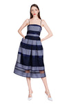 Rosita Silk Organza Dress with Chiffon Cape