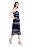 Rosita Silk Organza Dress with Chiffon Cape