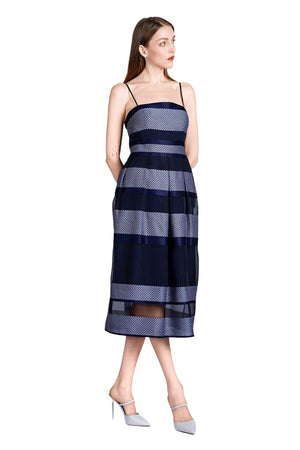 Rosita Silk Organza Dress with Chiffon Cape