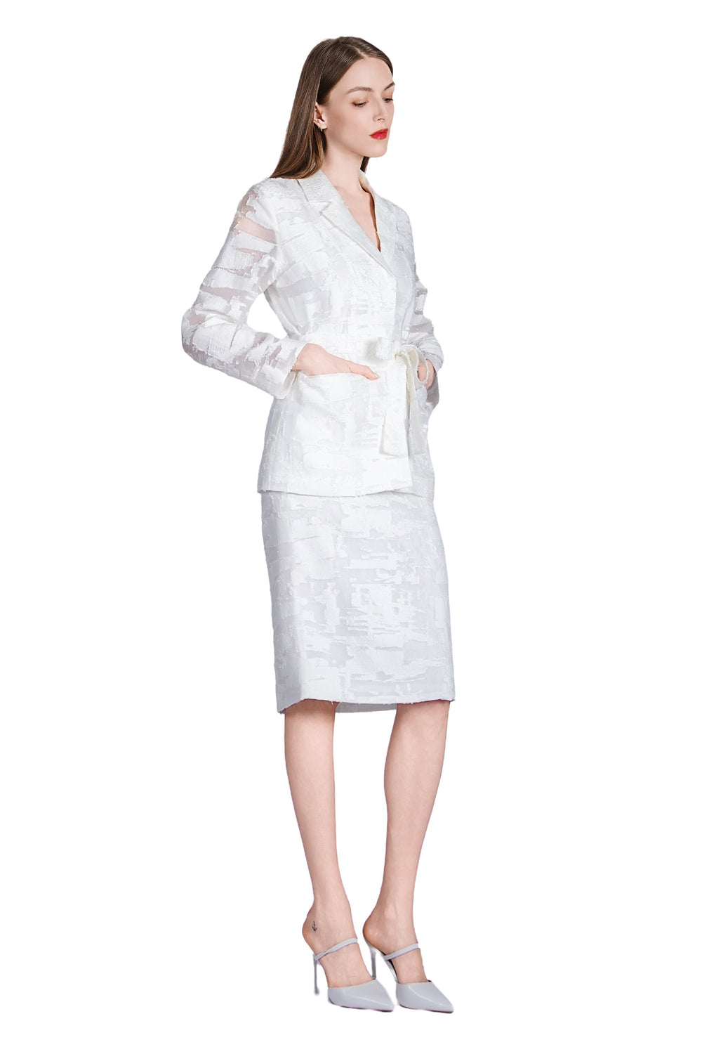 Josi Organza Burnout Blazer
