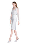 Josi Organza Burnout Pencil Skirt
