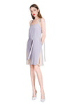 Gisella Two-Toned Silk Crepe Tent Dress