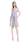 Gisella Two-Toned Silk Crepe Tent Dress