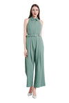 Miucia Linen Halter Jumpsuit in Light Green