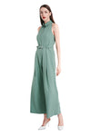 Miucia Linen Halter Jumpsuit in Light Green