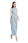 Miucia Linen Halter Jumpsuit in Light Blue