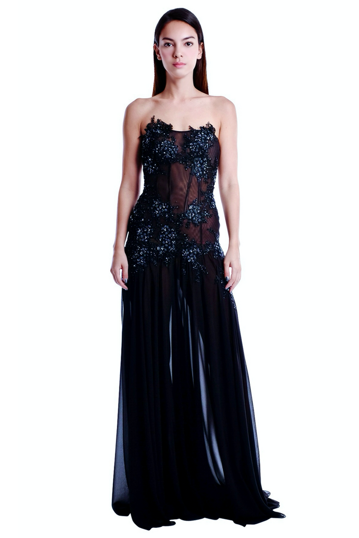 Kalima Lace Chiffon Jumpsuit