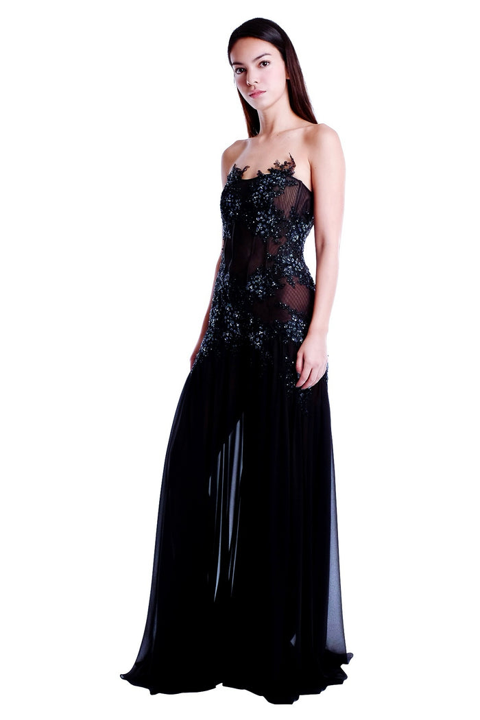 Kalima Lace Chiffon Jumpsuit