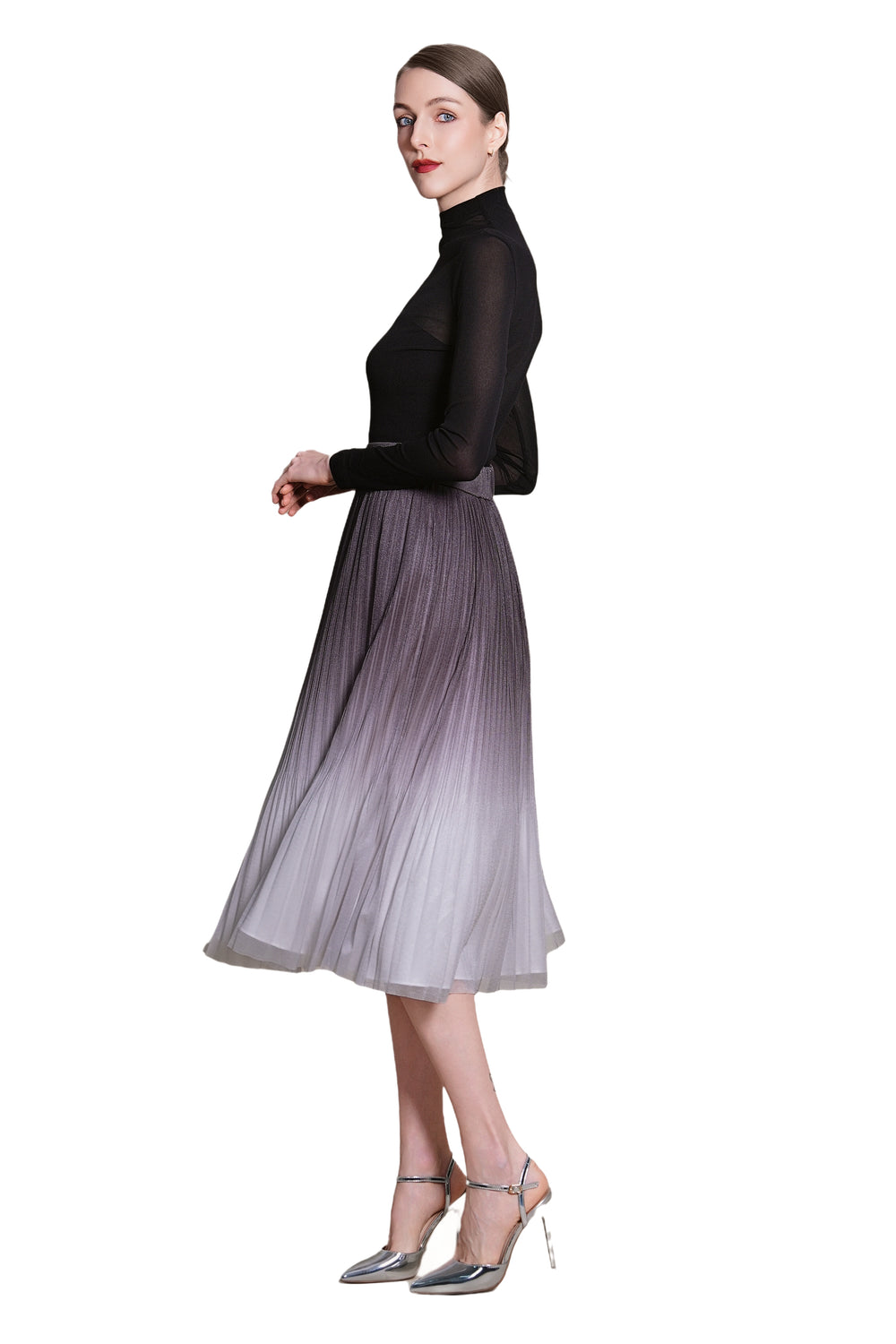 Jayden Gradient Pleated Skirt