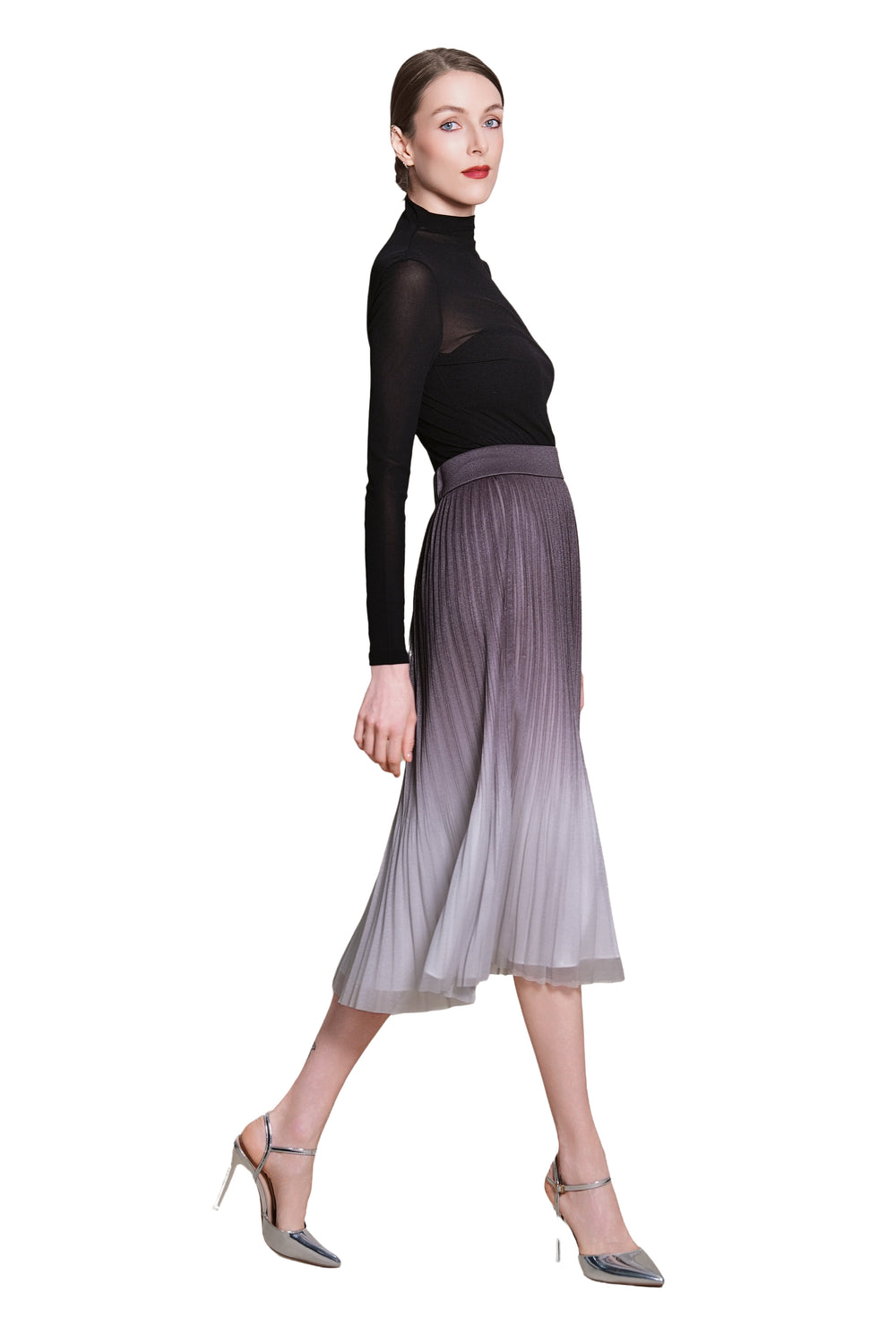 Jayden Gradient Pleated Skirt