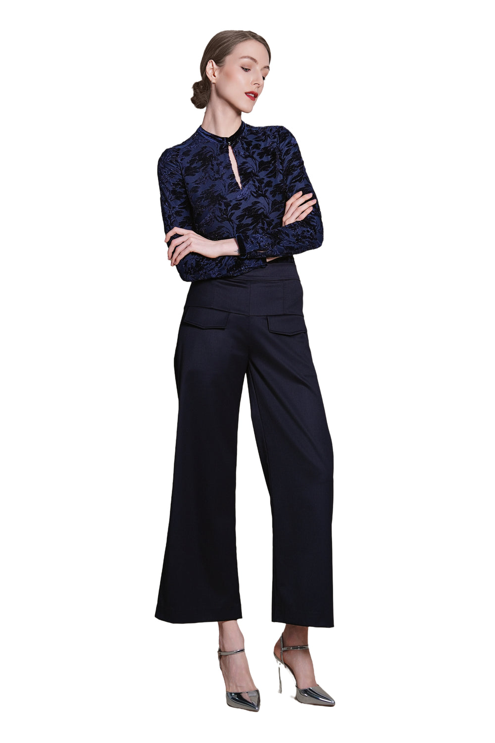 Marjorie Floral Burnout Suede Bodysuit