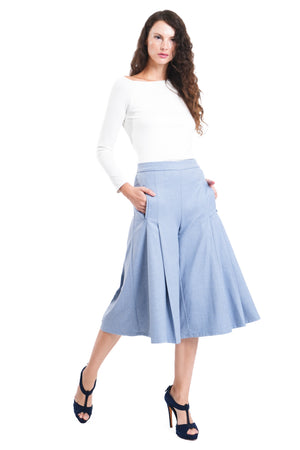 Mazzy Wool Suiting Culotte (Long Version)
