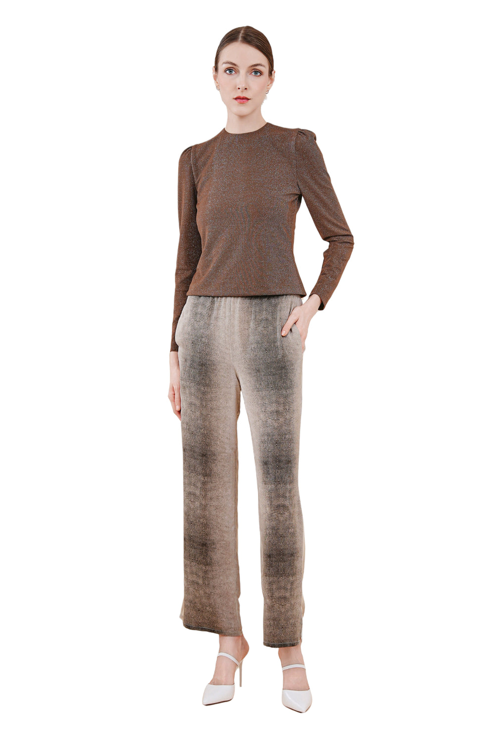Maia Shimmery Top (Round Neck)