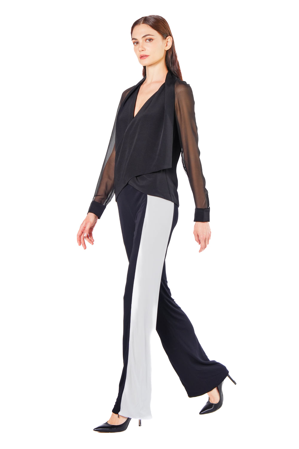 Cori Contrast Panel Jersey Pants