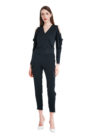 Solene Drape Shoulder Jersey Top