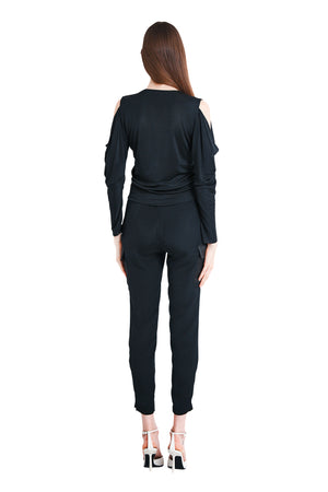 Solene Drape Shoulder Jersey Top