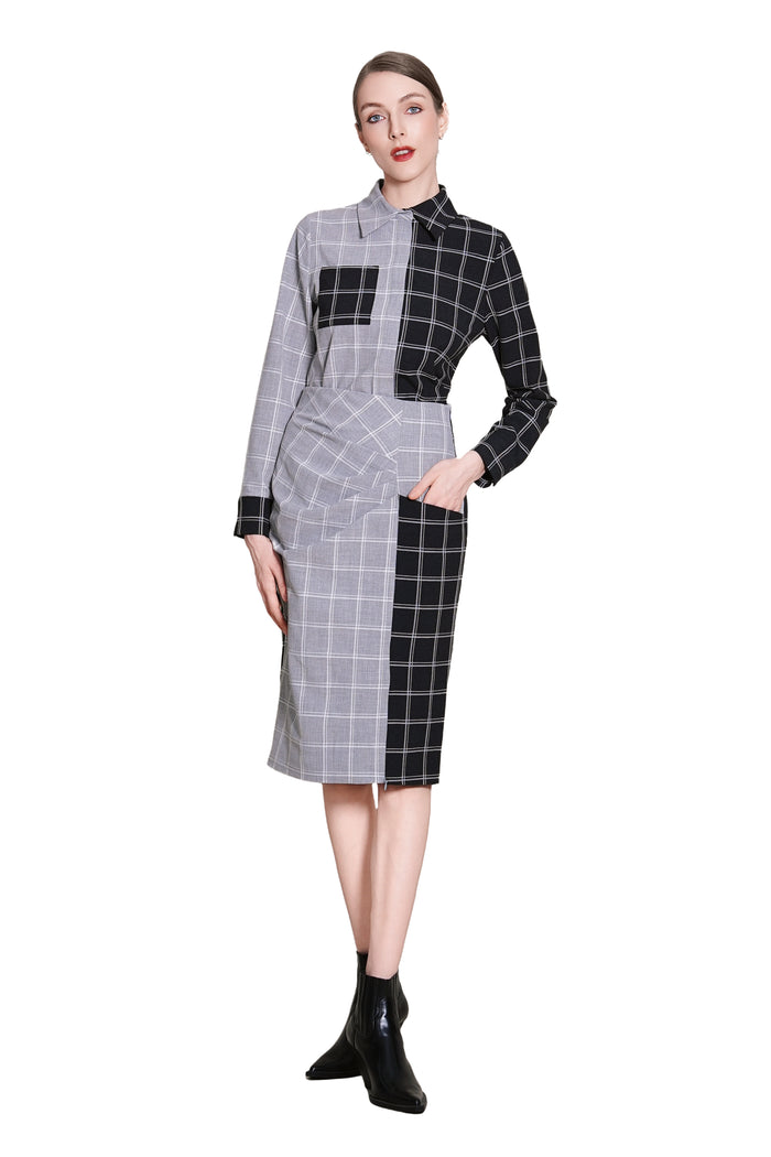 Mosie Patchwork Pencil Skirt