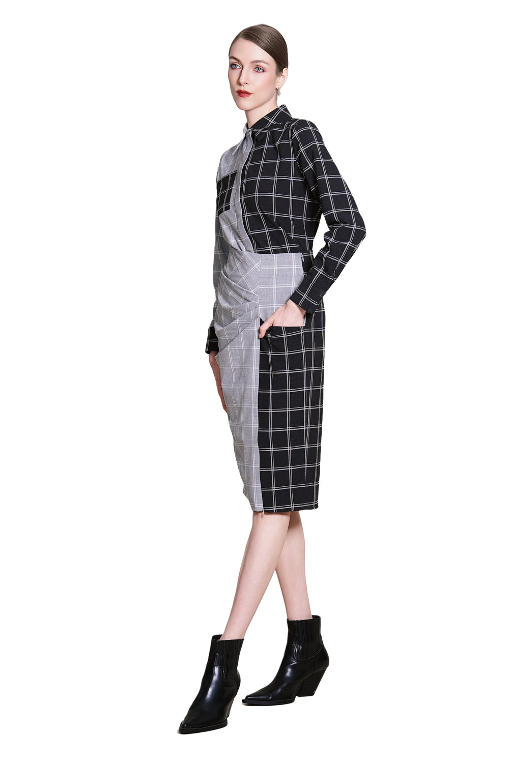 Mosie Patchwork Pencil Skirt