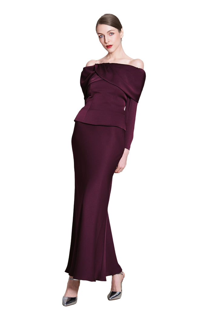 Joycelyne Bias Satine Maxi Skirt