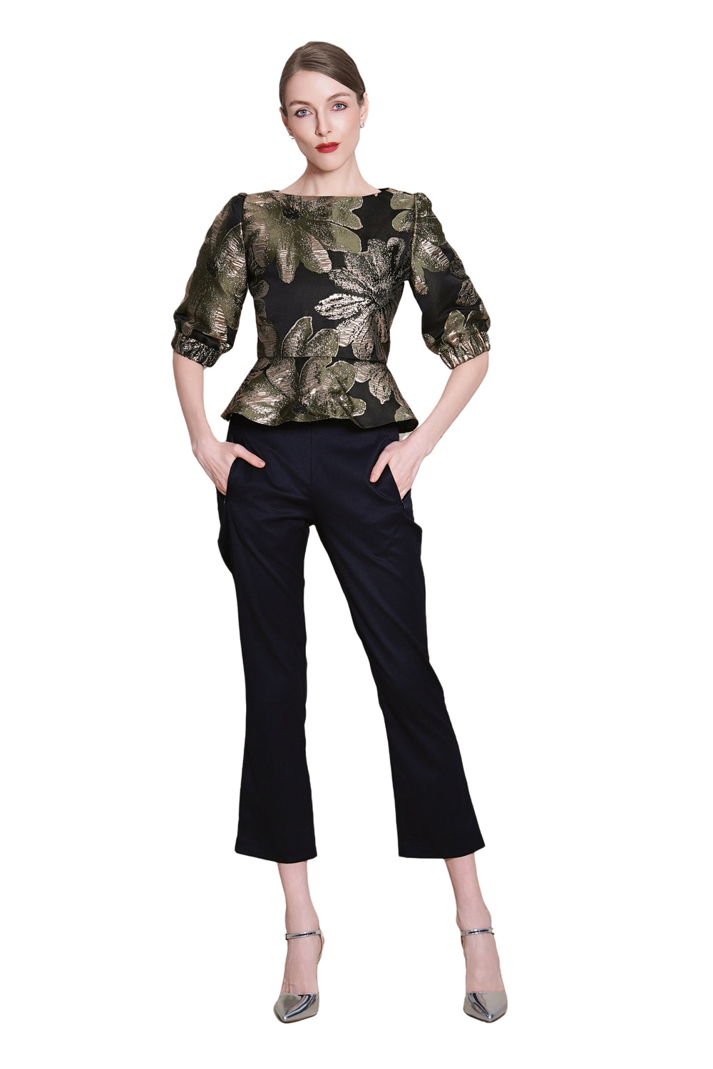Kannes Luxe Wool Suiting Straight Legged Trousers