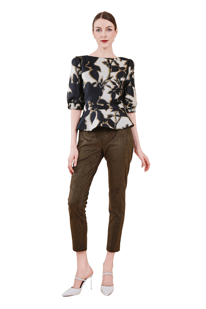 Maddy Vegan Suede Fitted Pants