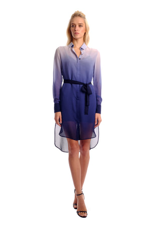 Danna Chiffon Shirt Dress (Silk Underdress Included)