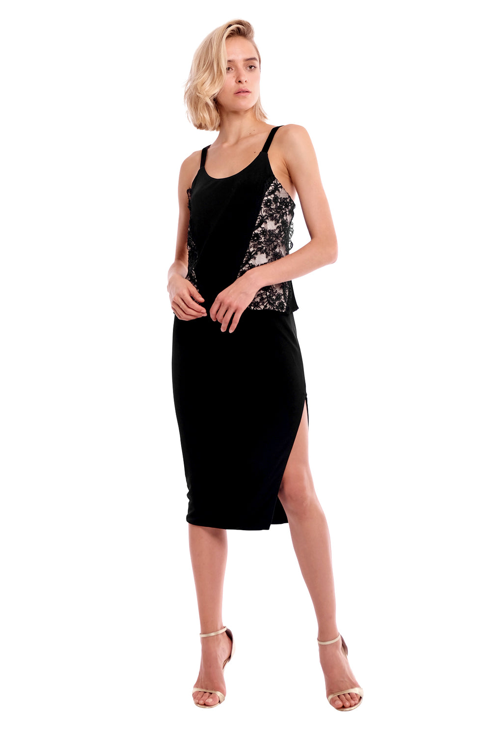 Sonia Jersey and Lace Dress