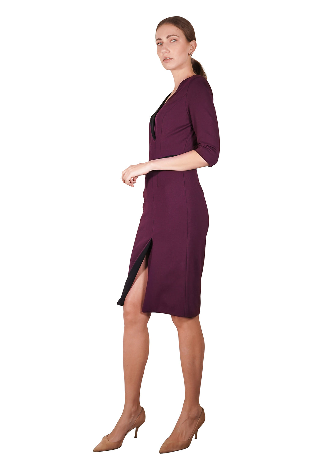 Alexia 2-Toned Dress (Mid-Sleeves)