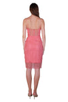 Elma Lace Dress in Coral Pink
