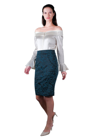 Agna Skirt in Exotic Jacquard Pattern
