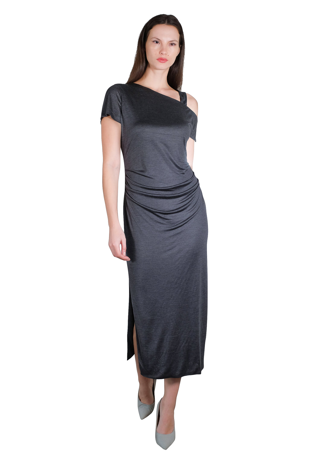 Hera Asymmetrical Maxi Jersey Dress