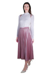 Jayden Pleated Velvet Skirt