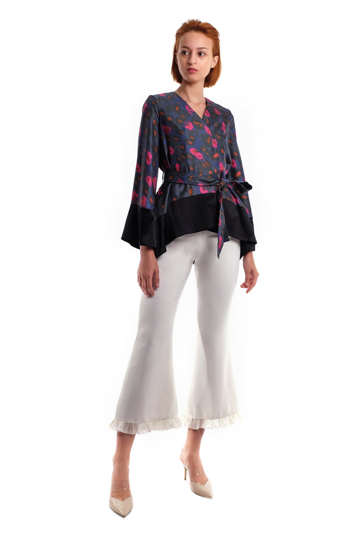 Yvette Silk Print Kimono Jacket