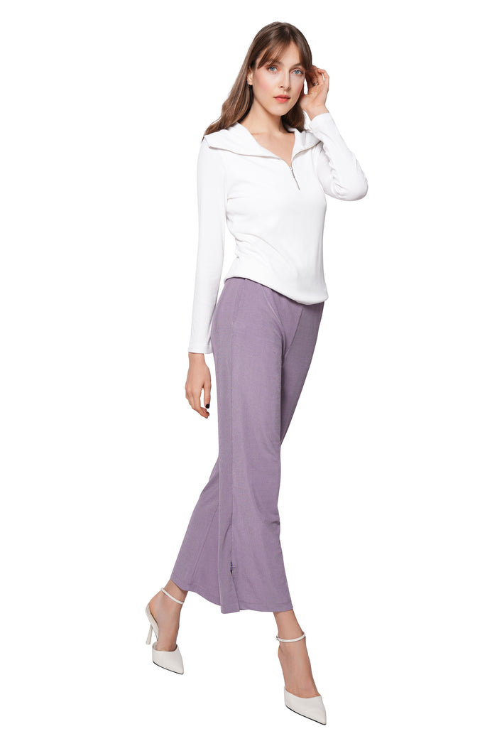 Raya Rib Knit Zipper Top