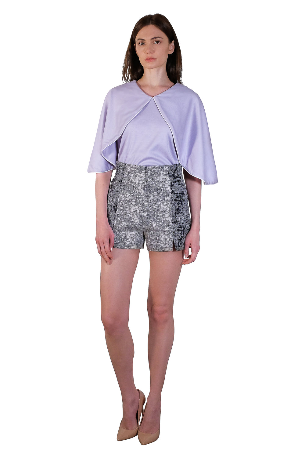 Alfia Cape Sleeves Top