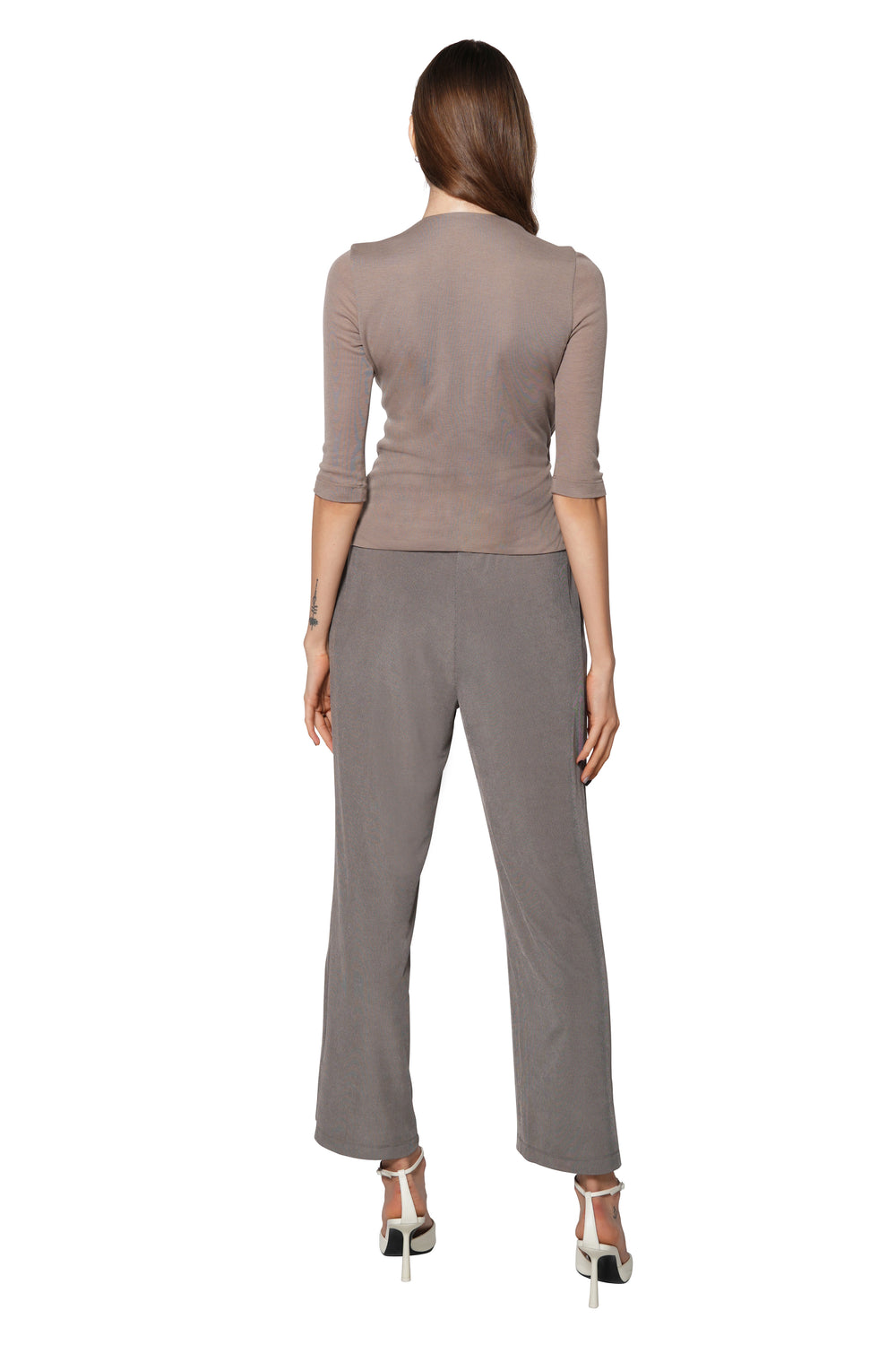 Sonya Mid-Sleeves Wrap Effect Top